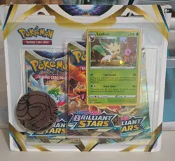 Pokemon TCG Brilliant Stars 3 Pack Blister Set. New/Sealed Glaceon Leafeon Set! - Image 2