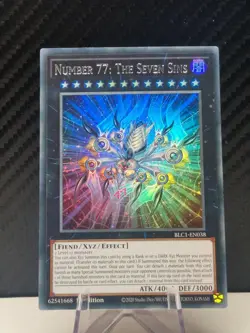 Number 77: The Seven Sins Ultra Rare Silver BLC1-EN038 Yugioh - Image 1