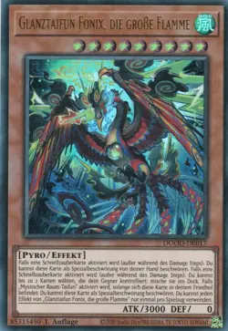 yugioh Glanztaifun Fonix, die grosse Flamme DOOD-DE017 ULTRA 1AUFLAGE DEUTSCH - Image 1