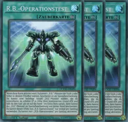 yugioh 3x R.B.-Operationstest DOOD-DE094 SUPER RARE 1AUFLAGE DEUTSCH - Image 1