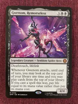Gwenom Remorseless NM/M MTG Spiderman Magic Card - Image 1