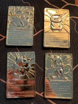 1999 Pokemon 23k Gold Plated Trading Cards Burger King 4 out of the 6 - Image 2