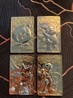 1999 Pokemon 23k Gold Plated Trading Cards Burger King 4 out of the 6 - Image 3
