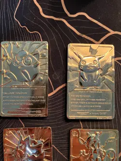 1999 Pokemon 23k Gold Plated Trading Cards Burger King 4 out of the 6 - Image 4