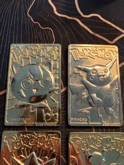 1999 Pokemon 23k Gold Plated Trading Cards Burger King 4 out of the 6 - Image 5