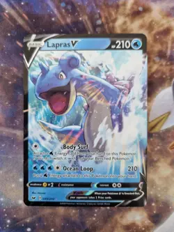 Lapras V 049/202 - Sword & Shield Base Set - Ultra Rare Holo NM Pokemon Card - Image 1