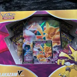 Pokemon Trading Card Game Collector Box Sealed [ Alakazam V ] 4-Packs - Image 1