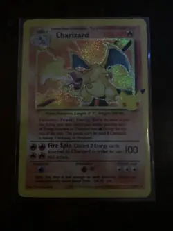 Charizard 25th Anniversary Card Halo Rare 4/102 Base Set Pokemon Card TCG LP MP - Image 1