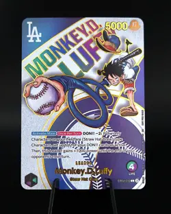 Monkey.D.Luffy EB02-010 Dodger Promo PROXY CARD- ENGLISH- High Quality Texture - Image 1