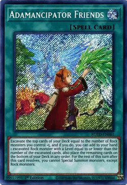 Yu-Gi-Oh Card - ROTD-EN061 - ADAMANCIPTOR FRIENDS (secret rare holo) - NM/Mint - Image 1
