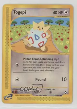 Togepi Pokemon e-Card Series Aquapolis #114 2002 - Image 1