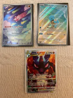 Pokemon High Value Card Lot Lucario Vstar, Squirtle, Minior Full Art Holos - Image 1