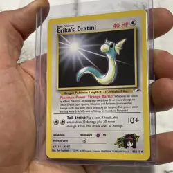 Erika's Dratini 42/132 Gym Heroes Uncommon Vintage Pokemon Card Near Mint NM Vtg - Image 2