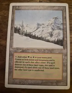 Magic the Gathering - Taiga - Revised Dual Land - Good Condition - Image 1