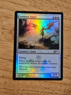 Sunblast Angel FOIL MEDIA PROMO Scars of Mirrodin Rare Magic MTG WOTC M9270 - Image 1