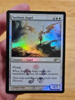 Sunblast Angel FOIL MEDIA PROMO Scars of Mirrodin Rare Magic MTG WOTC M9270 - Image 3