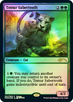 MTG Foil Temur Sabertooth Year of the Tiger APAC League Promo NM English - Image 3