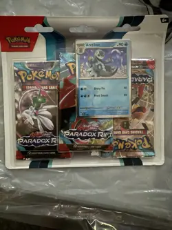 Pokemon Scarlet & Violet Paradox Rift 3 Pack Blister Cetitan OR Arctibax | NEW - Image 2