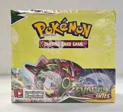 **Sealed Dinged Evolving Skies Booster Box SWSH07** Pokemon -Kid Icarus- - Image 1