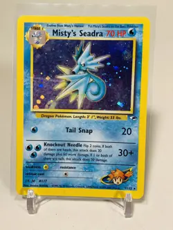 Misty’s Seadra 9/132 Holo Prerelease Pokemon Gym Heroes - Image 1