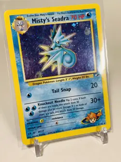 Misty’s Seadra 9/132 Holo Prerelease Pokemon Gym Heroes - Image 3
