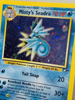 Misty’s Seadra 9/132 Holo Prerelease Pokemon Gym Heroes - Image 4