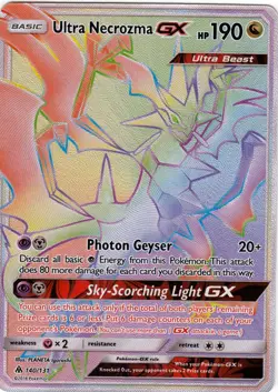 Lightly Played, English Pokemon Holo Ultra Necrozma GX - 140/131 - Secret Rare S - Image 1