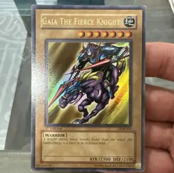 Gaia The Fierce Knight LOB-006 Legend of Blue Eyes White Dragon-1st Edition LP - Image 1