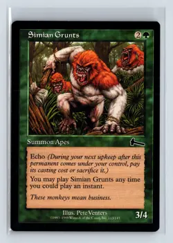 SIMIAN GRUNTS - MTG Magic the Gathering Card - Urza's Legacy - Common - Image 1