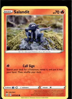 Pokemon Salandit 027/163 Battle Styles Non Holo Common 4 Card Lot - Image 1