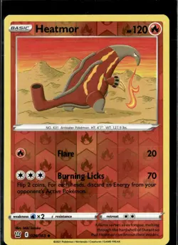 Pokemon Heatmor 026/163 Battle Styles Reverse Holo Uncommon 3 Card Lot - Image 1