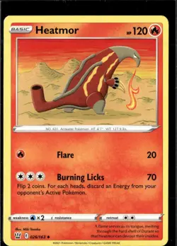 Pokemon Heatmor 026/163 Battle Styles Non Holo Uncommon 4 Card Lot - Image 1