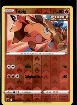 Pokemon Tepig 023/163 Battle Styles Reverse Holo Common 3 Card Lot - Image 1