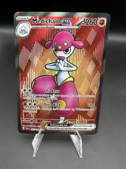 Pokemon Card Medicham ex 161/142 Stellar Crown Ultra Rare Near Mint - Image 1