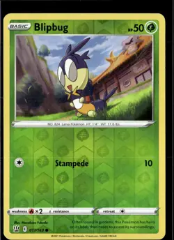 Pokemon Blipbug 017/163 Battle Styles Reverse Holo Common 3 Card Lot - Image 1