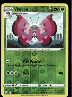 Pokemon Vivillon 013/163 Battle Styles Reverse Holo Rare 3 Card Lot - Image 1