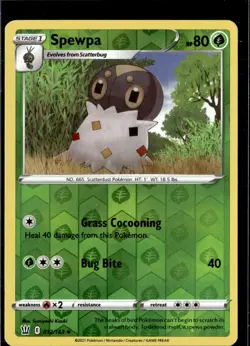 Pokemon Spewpa 012/163 Battle Styles Reverse Holo Uncommon 3 Card Lot - Image 1