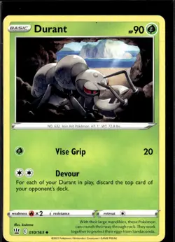 Pokemon Durant 010/163 Battle Styles Non Holo Uncommon 4 Card Lot - Image 1