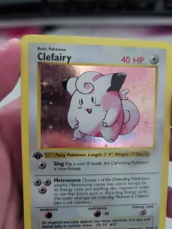 1st Edition Shadowless Base Set Clefairy 5/102 Holo Rare 1999 WOTC Pokemon Card - Image 2