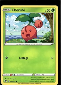 Pokemon Cherubi 007/163 Battle Styles Non Holo Common 4 Card Lot - Image 1