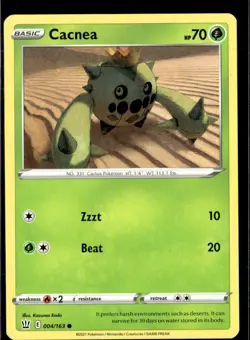 Pokemon Cacnea 004/163 Battle Styles Non Holo Common 4 Card Lot - Image 1