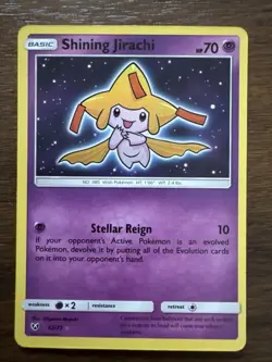 Pokemon Shining Jirachi 42/73 Holo Rare Card Shining Legends Near Mint - Image 1