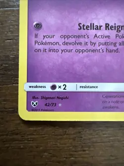 Pokemon Shining Jirachi 42/73 Holo Rare Card Shining Legends Near Mint - Image 4