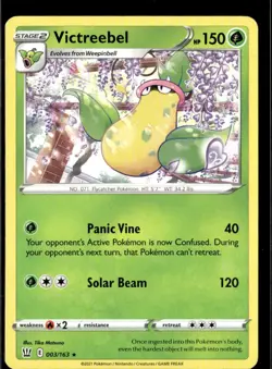 Pokemon Victreebel 003/163 Battle Styles Non Holo Rare 4 Card Lot - Image 1