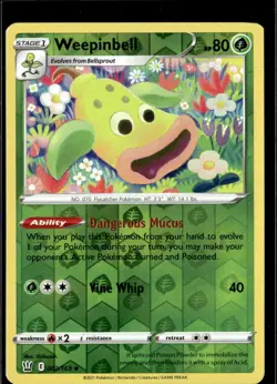 Pokemon Weepinbell 002/163 Battle Styles Reverse Holo Uncommon 3 Card Lot - Image 1