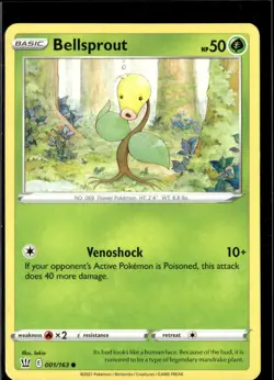 Pokemon Bellsprout 001/163 Battle Styles Non Holo Common 4 Card Lot - Image 1
