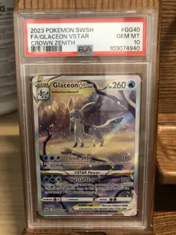 2023 POKEMON SWSH FA/GLACEON VSTAR CROWN ZENITH CARD#GG40 GEM MT PSA 10 - Image 1