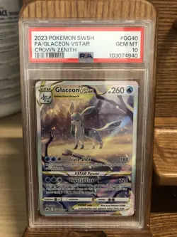 2023 POKEMON SWSH FA/GLACEON VSTAR CROWN ZENITH CARD#GG40 GEM MT PSA 10 - Image 3
