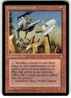 ORCISH LUMBERJACK - MTG Magic the Gathering Card - Ice Age - Common - Image 1
