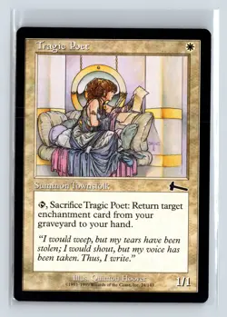 TRAGIC POET - MTG Magic the Gathering Card - Urza's Legacy - Common - Image 1